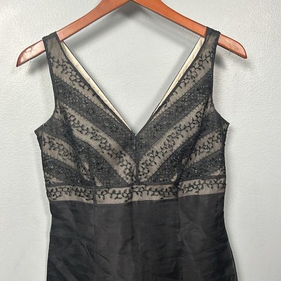 Vintage Ann Taylor Silk Shift Black Mini Dress size 0 petite - Picture 2 of 10